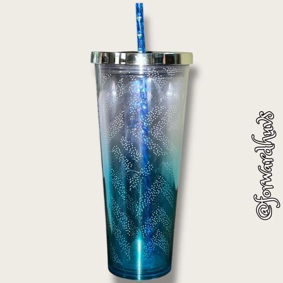 Starbucks Blue Chevron Ombre Venti Tumbler – 24 Ounce - Picture 1 of 7